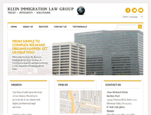 Tablet Screenshot of alanrkleinimmigration.com